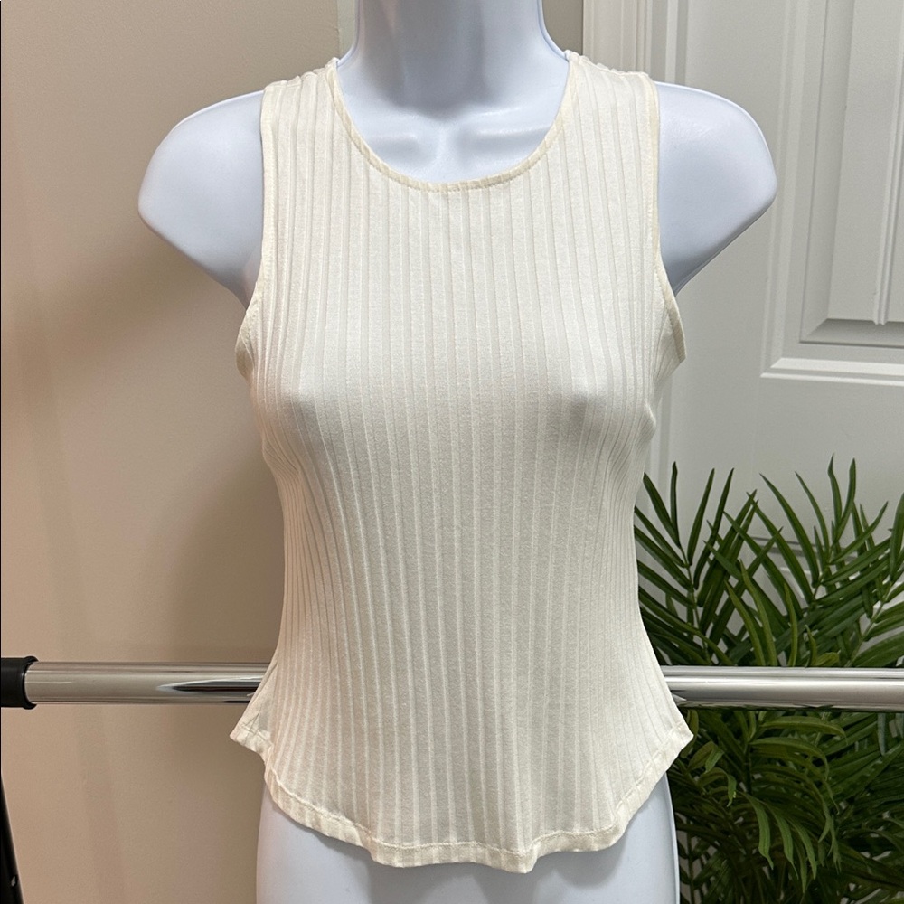 Banana Republic Cream Ribbed Tank top